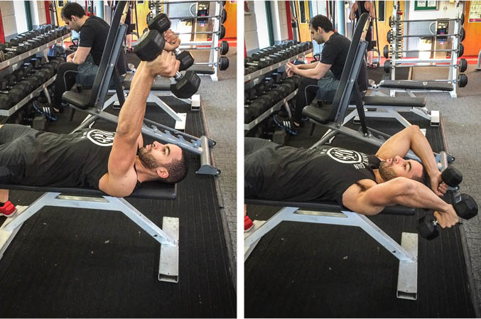 Tricep workouts with dumbbells - Dumbbell Skullcrusher - pharmafoodhealth