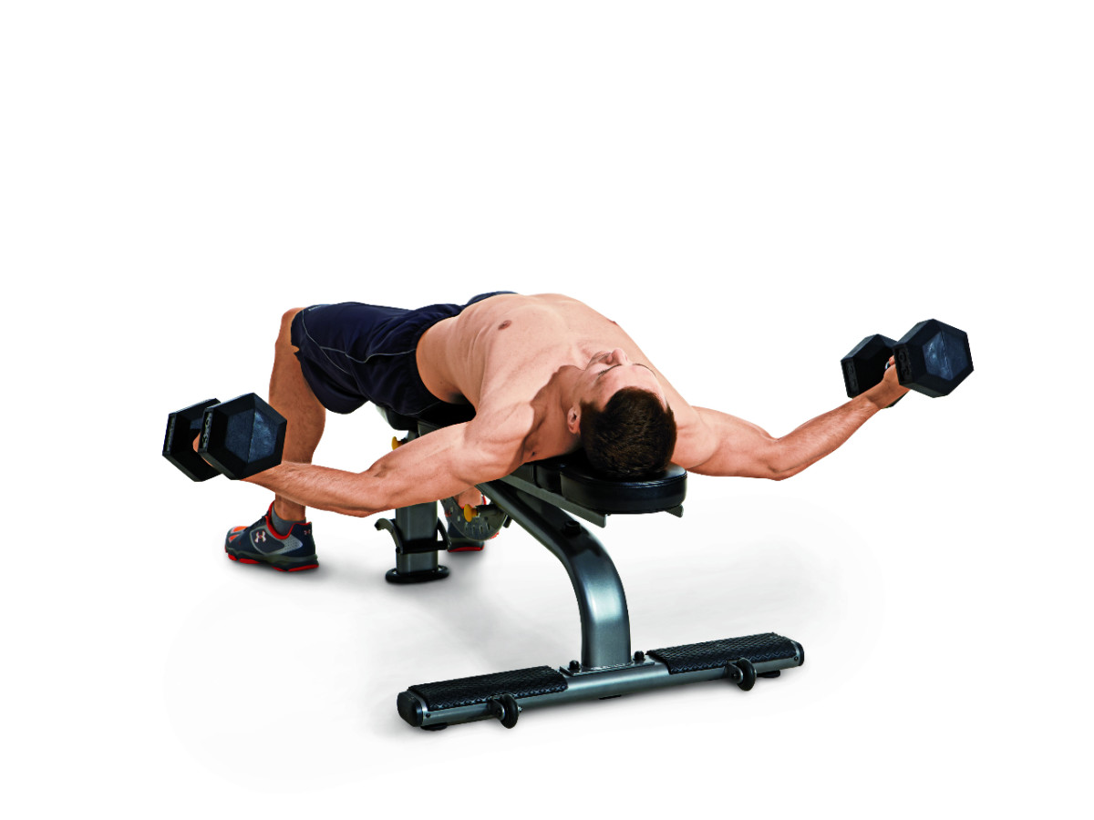 Chest and triceps workout - Dumbbell Flye - pharmafoodhealth