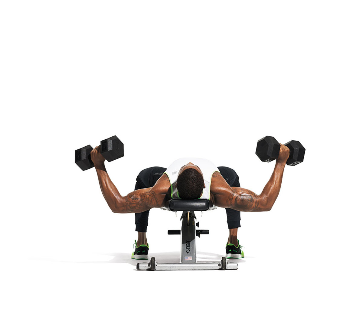 Chest and triceps workout Dumbbell Half Flye - Pharmafoodhealth
