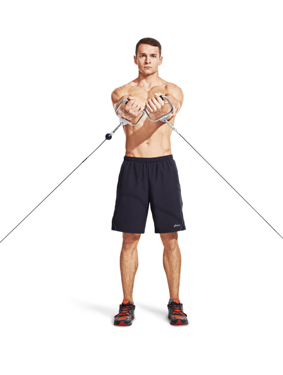 Chest and triceps workout - Low cable crossover - pharmafoodhealth