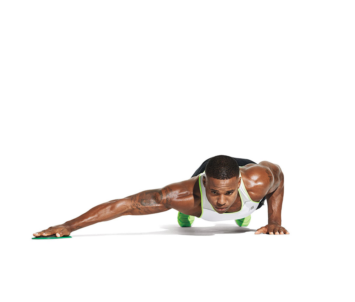 Chest and tricep workout - One-arm flye pushup pharmafoodhealth